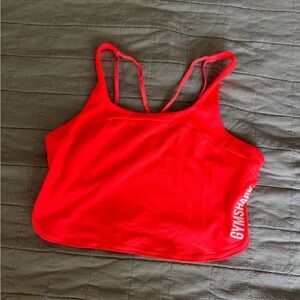 Gymshark Bright Orange pulse crop Tank